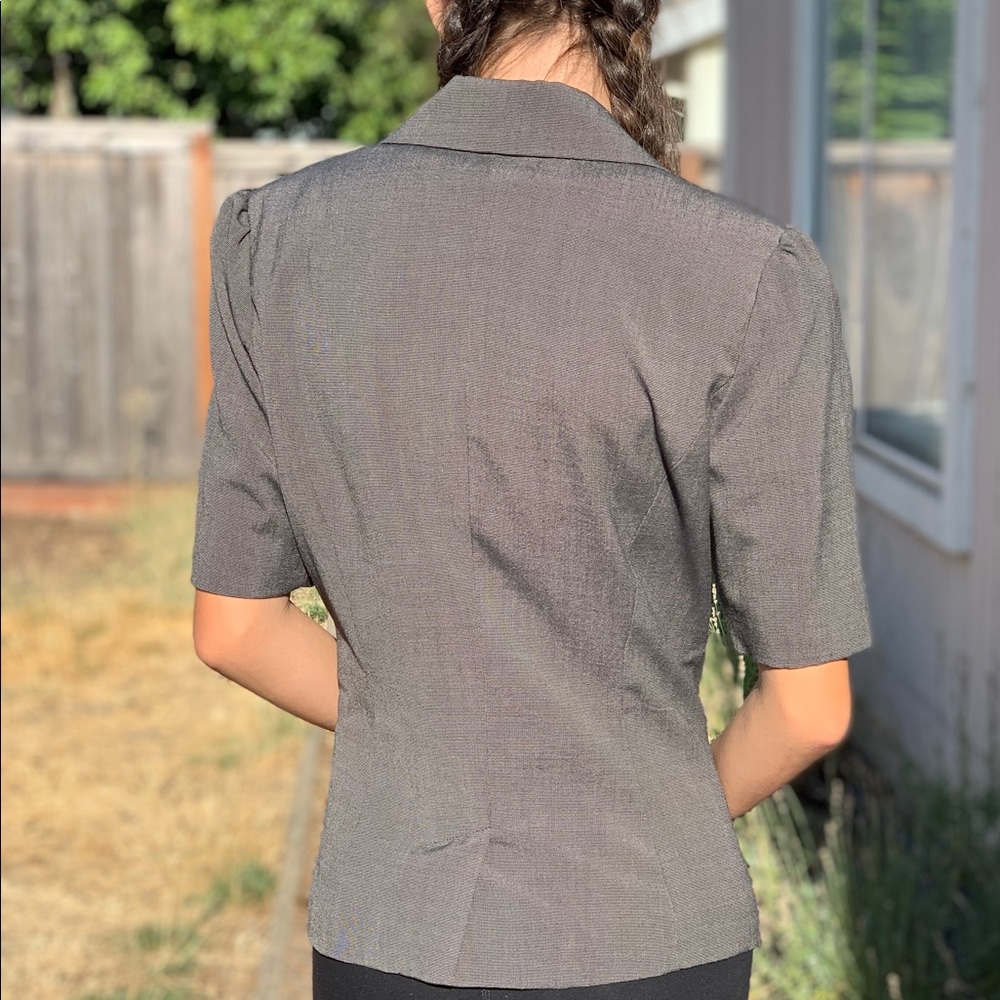 Merona Blazer Gray Single Button - Picture 3 of 7